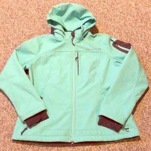 Beautiful mint green and grey soft shell jacket